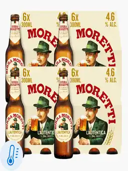 Flink Birra Moretti 4,6% 6-pack 30cl 4x aanbieding