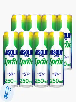 Flink Absolut Vodka & Sprite 25cl 8x aanbieding