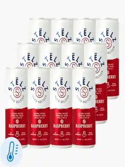 Flink Stëlz Hard Seltzer Raspberry 25cl 12x aanbieding