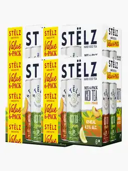 Flink Stëlz Value Hard Iced Tea Lemon Peach 6-pack 33cl 4x aanbieding