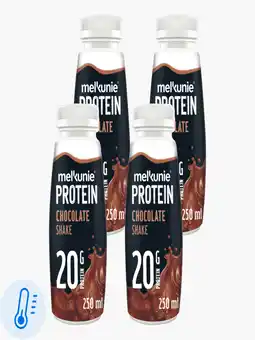 Flink Melkunie Protein chocolade shake 250ml 4x aanbieding