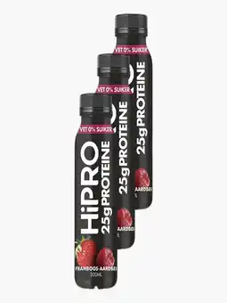 Flink Hipro Proteine drink framboos aardbei 300ml 3x aanbieding