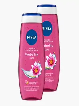 Flink Nivea Shower Gel Waterlily & Oil 250ml 2x aanbieding