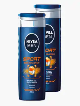 Flink Nivea Men Douchegel Sport 250ml 2x aanbieding