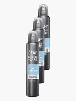 Flink Dove Men care clean comfort deodorant spray 150ml 3x aanbieding