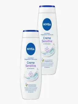 Flink Nivea Creme Sensitive Verzorgende Douchecrème 250ml 2x aanbieding