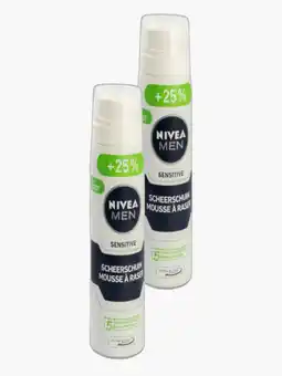 Flink Nivea Men Sensitive Scheerschuim 250ml 2x aanbieding