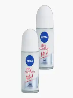 Flink Nivea Deo Dry Comfort Roller 50ml 2x aanbieding