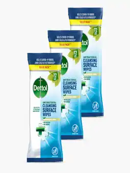 Flink Dettol Wipes Cleanser 72st 3x aanbieding