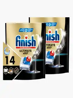 Flink Finish Ultimate+ vaatwastabletten 14st 2x aanbieding