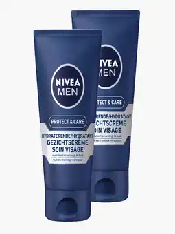 Flink Nivea Men protect & care intensieve hypdraterende crème 50ml 2x aanbieding