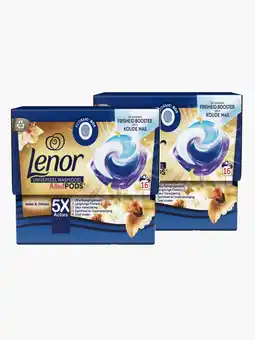 Flink Lenor Pods gouden orchidee wasmiddelcapsules 15st 2x aanbieding