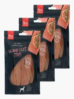 Flink Pets Unlimited Salmon Filet Strips 150g 3x aanbieding