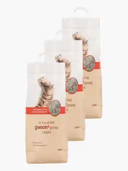 Flink G'woon Kattenbakvulling sterk absorberend 10L 3x aanbieding