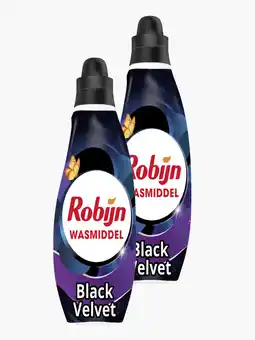 Flink Robijn Vloeibaar Wasmiddel Zwarte Was Klein&Krachtig 19 Wassen 2x aanbieding