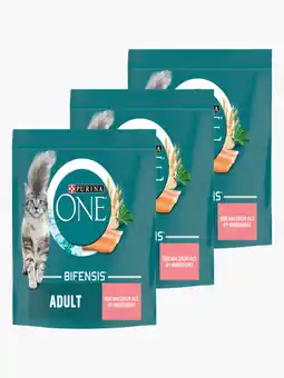 Flink Purina One Adult Zalm & Volkoren Granen 800g 3x aanbieding