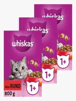 Flink Whiskas Droog Adult Rund 800g 3x aanbieding