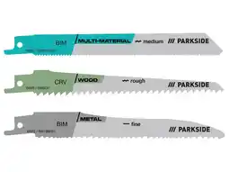 Lidl PARKSIDE Reciprozaagbladen 3-delig - hout, metaal of kunststof aanbieding