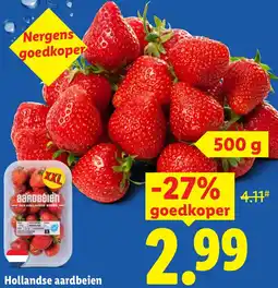 Lidl Hollandse aardbeien aanbieding