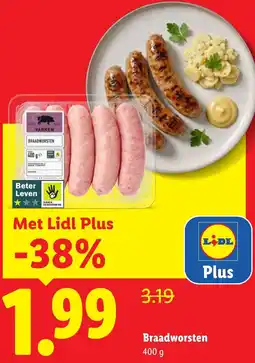 Lidl Braadworsten aanbieding