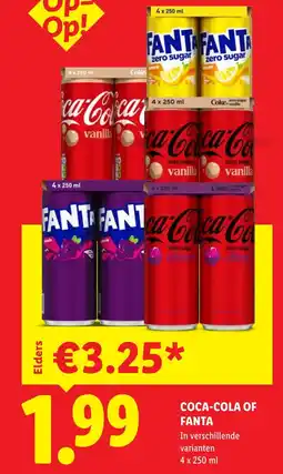 Lidl Coca-cola of Fanta aanbieding