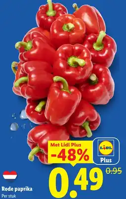 Lidl Rode paprika aanbieding
