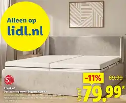Lidl Livarno Pocketvering matras Support H2 of H3 aanbieding