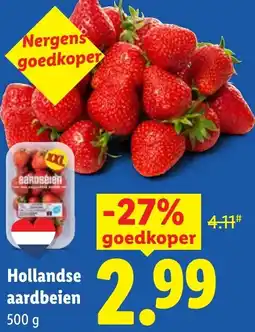 Lidl Hollandse aardbeien aanbieding