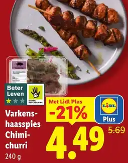 Lidl Varkenshaas Spies Chimichurri aanbieding