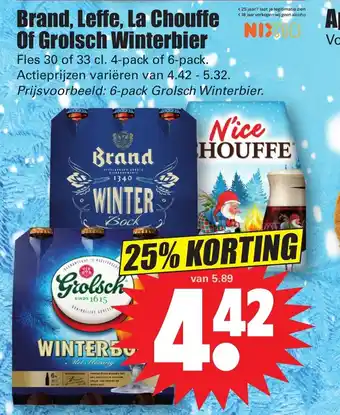 Dirk Brand, Leffe, La Chouffe Of Grolsch Winterbier aanbieding