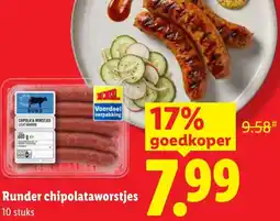 Lidl Runder chipolataworstjes aanbieding