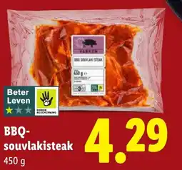 Lidl BBQ-souvlakisteak aanbieding