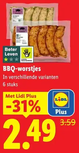 Lidl BBQ-worstjes aanbieding