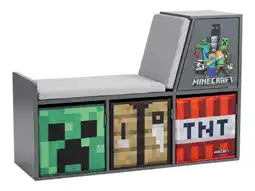 Lidl MINECRAFT Zitbank met opbergruimte en kussen aanbieding