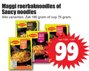 Dirk Maggi roerbaknoodles of Saucy noodles aanbieding