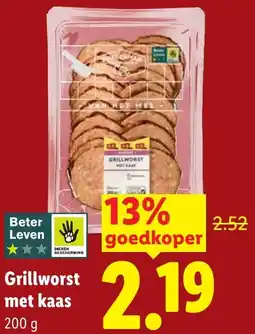 Lidl Grillworst met kaas aanbieding