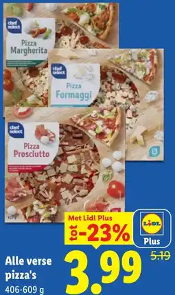 Lidl Alle verse pizza's aanbieding