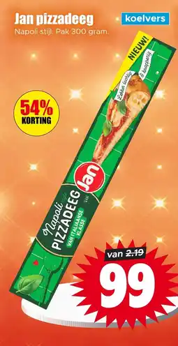 Dirk Jan pizzadeeg aanbieding