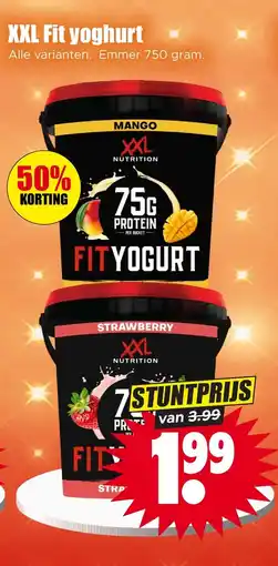 Dirk XXL Fit yoghurt aanbieding