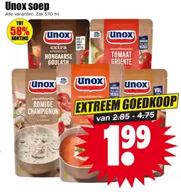 Dirk Unox soep aanbieding