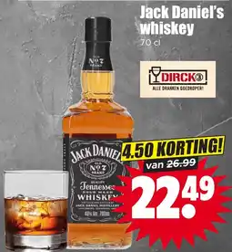 Dirk Jack Daniel's whiskey aanbieding