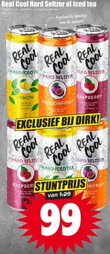 Dirk Real Cool Hard Seltzer of Iced tea aanbieding
