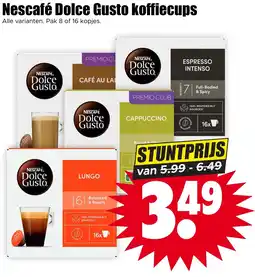Dirk Nescafé dolce gusto koffiecups aanbieding