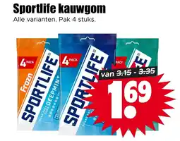 Dirk Sportlife kauwgom aanbieding