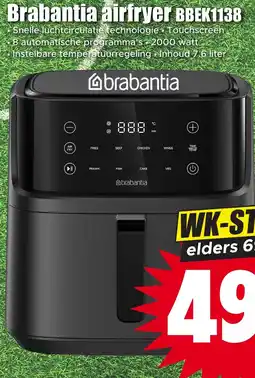 Dirk Brabantia airfryer BBEK1138 aanbieding