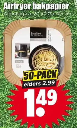 Dirk Airfryer bakpapier aanbieding