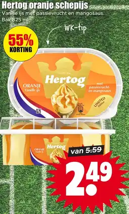 Dirk Hertog oranje schepijs aanbieding