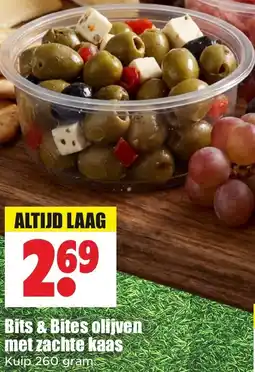 Dirk Bits & Bites olijven met zachte kaas aanbieding