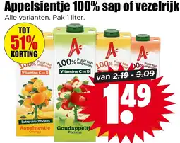 Dirk Appelsientje 100% sap of vezelrijk aanbieding