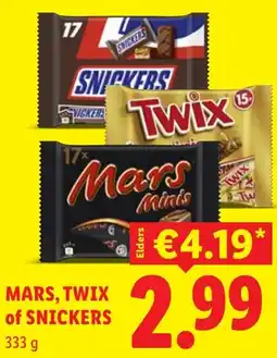Lidl Mars, Twix of Snickers aanbieding